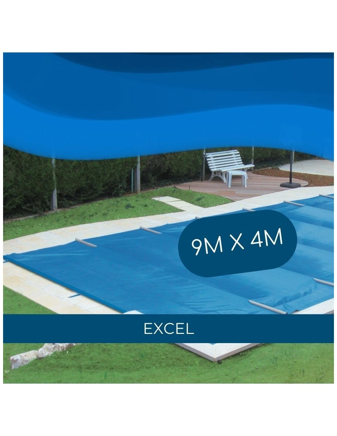 Bâche à Barres De Sécurité Excel 580 G/m² Pour Piscine 9m X 4m 2 Bâche à Barres De Sécurité Excel 580 G/m² Pour Piscine 9m X 4m – Image 2