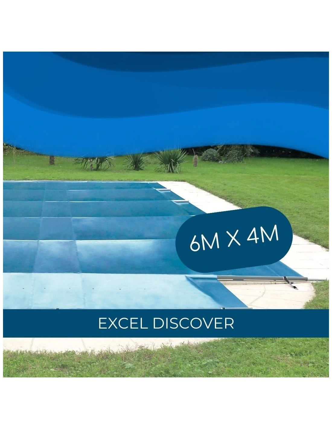Bâche à Barres De Sécurité Excel Discover 580 G/m² Pour Piscine 6m X 4m 1 Bâche à Barres De Sécurité Excel Discover 580 G/m² Pour Piscine 6m X 4m