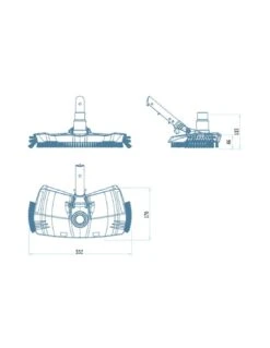 Balai Ovale Avec Brosse Shark 5 Balai Ovale Avec Brosse Shark -Mister Piscine Boutique balai ovale avec brosse shark 2