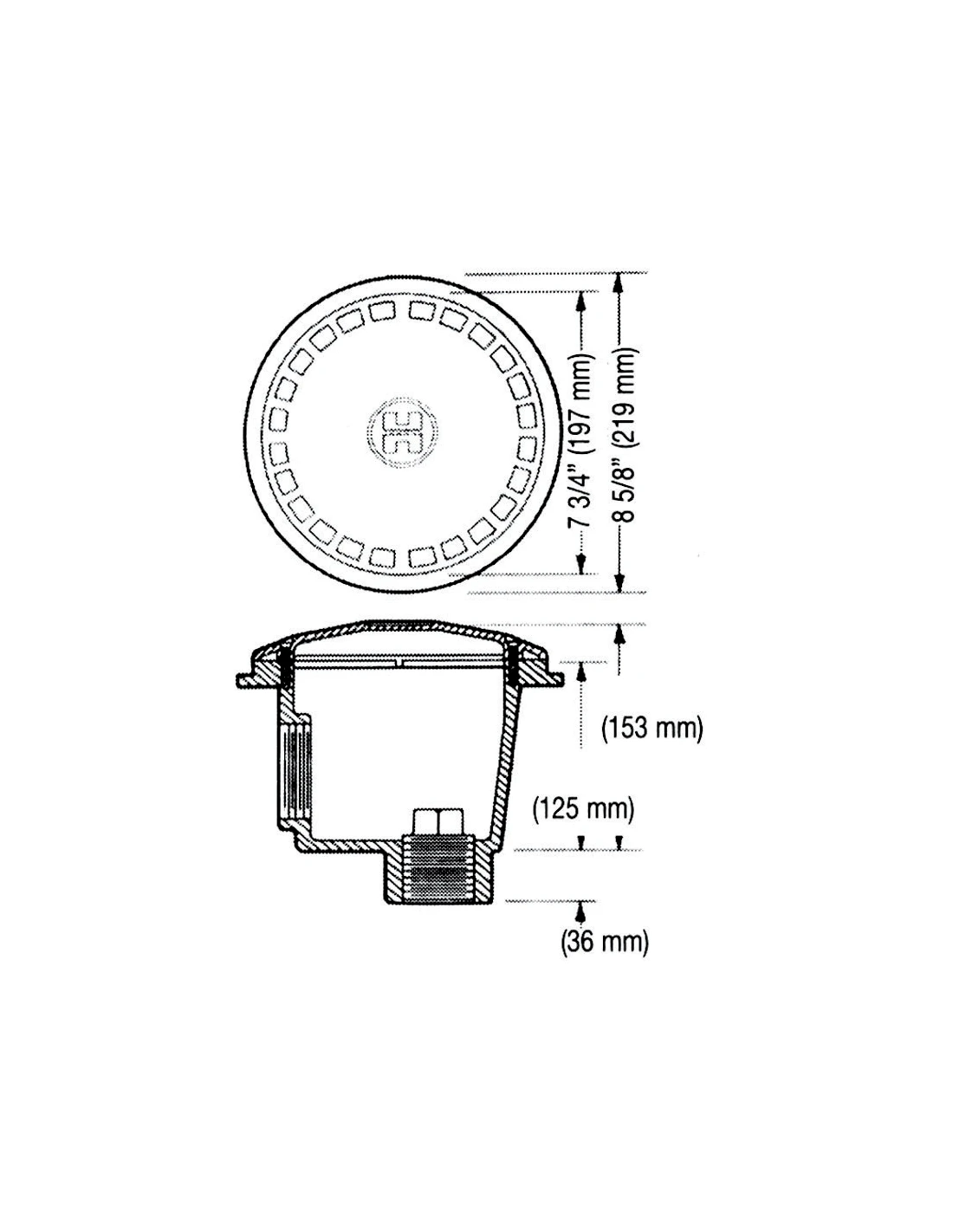 Bonde De Fond Anti-vortex Hayward (béton) 2 Bonde De Fond Anti-vortex Hayward (béton) – Image 2
