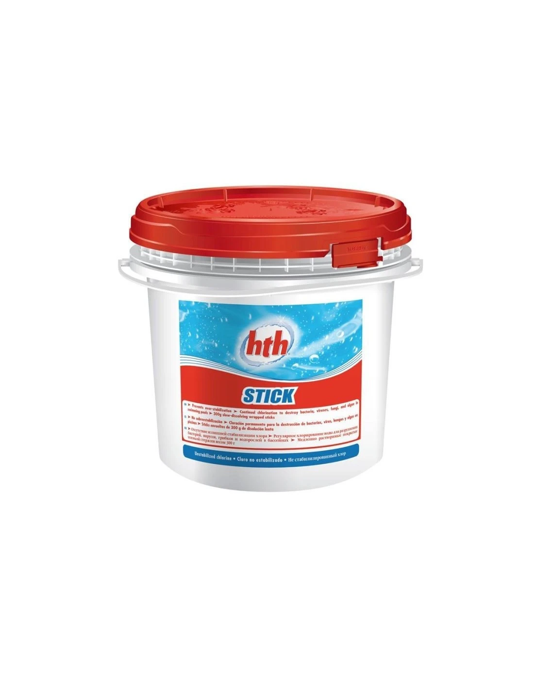HTH - Chlore Sans Stabilisant - Stick De 300 G - Seau De 4,5 Kg 1 HTH - Chlore Sans Stabilisant - Stick De 300 G - Seau De 4,5 Kg