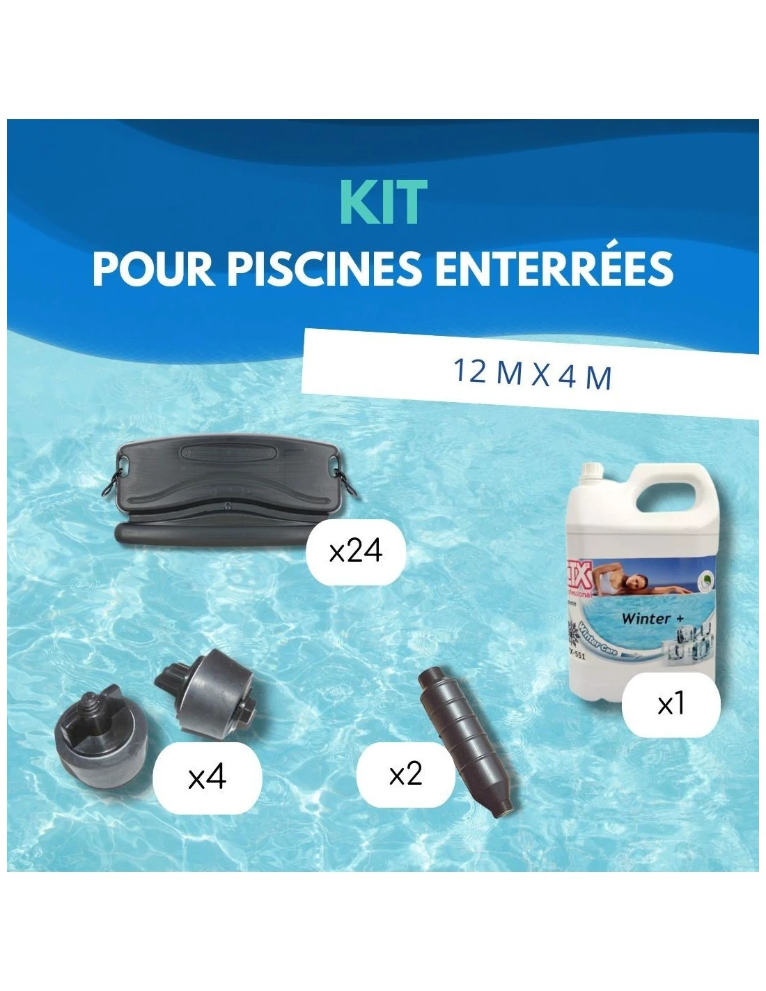 Kit Hivernage Piscine Enterrée 12x4m 2 Kit Hivernage Piscine Enterrée 12x4m – Image 2