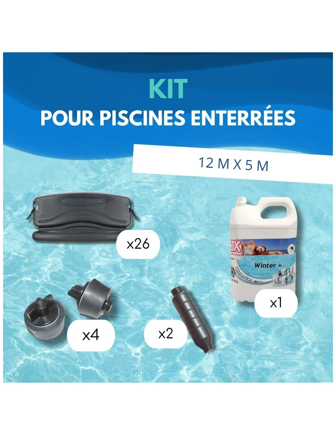 Kit Hivernage Piscine Enterrée 12x5m 2 Kit Hivernage Piscine Enterrée 12x5m – Image 2