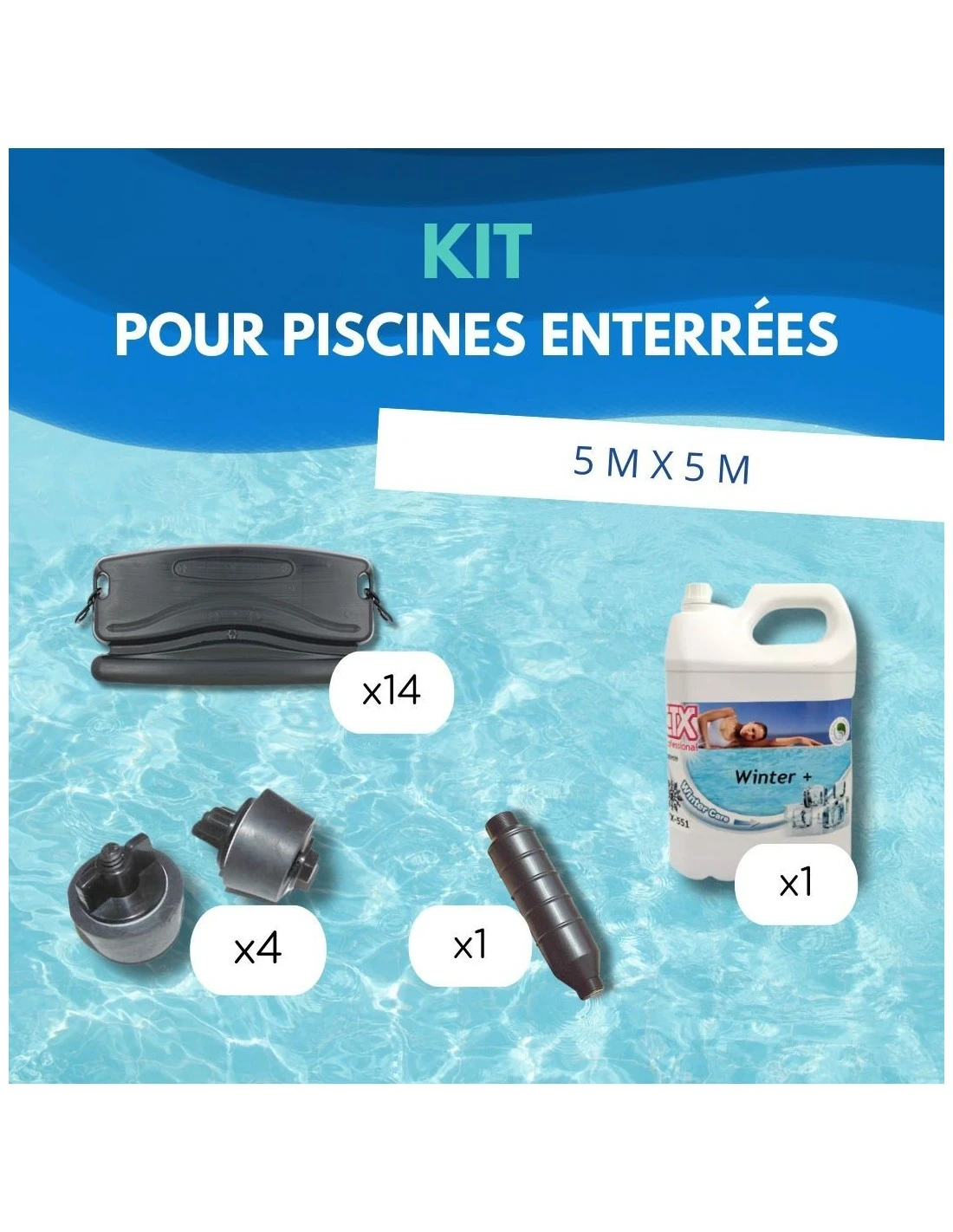 Kit Hivernage Piscine Enterrée 5x5m 2 Kit Hivernage Piscine Enterrée 5x5m – Image 2