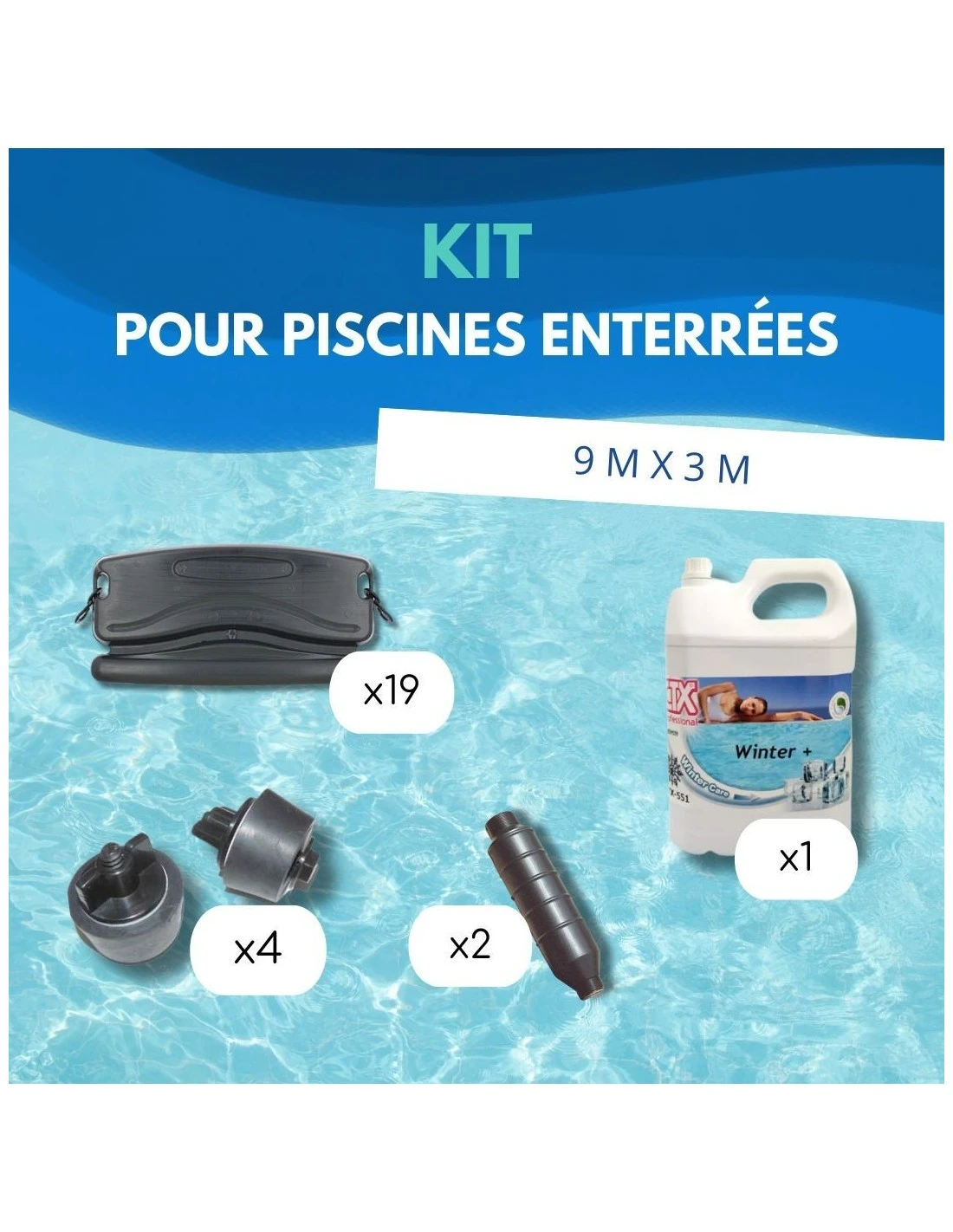Kit Hivernage Piscine Enterrée 9x3m 2 Kit Hivernage Piscine Enterrée 9x3m – Image 2
