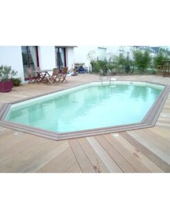 Piscine Bois Octogonale Allongée Mister-Wood 350 X 700 X 130 Cm