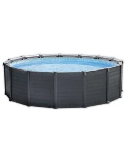 Intex Piscine Graphite Gray Panel Ronde Ø 478 X 124 Cm