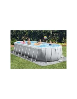 Intex Piscine Prism Frame Ovale 610 X 305 X 122 Cm -Mister Piscine Boutique piscine prism frame oval 610x305x122 2