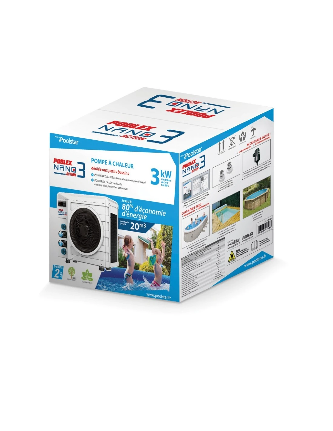 Pompe à Chaleur Poolex Nano Action Modèle 3kW 2 Pompe à Chaleur Poolex Nano Action Modèle 3kW – Image 2