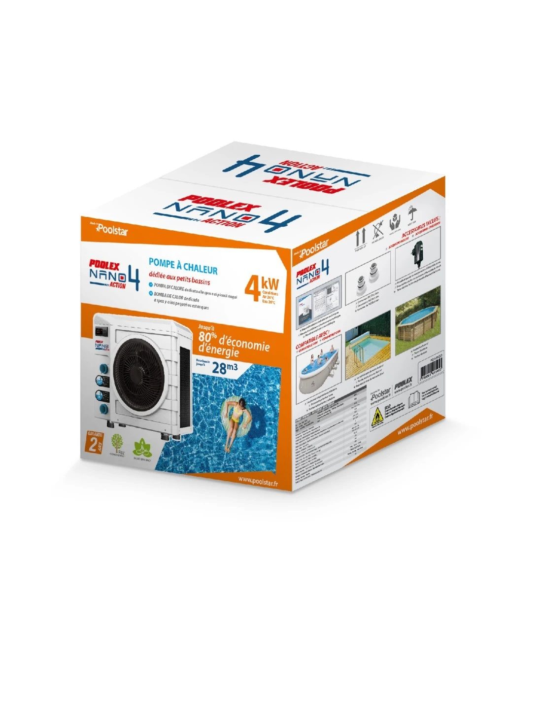 Pompe à Chaleur Poolex Nano Action Modèle 4kW 2 Pompe à Chaleur Poolex Nano Action Modèle 4kW – Image 2