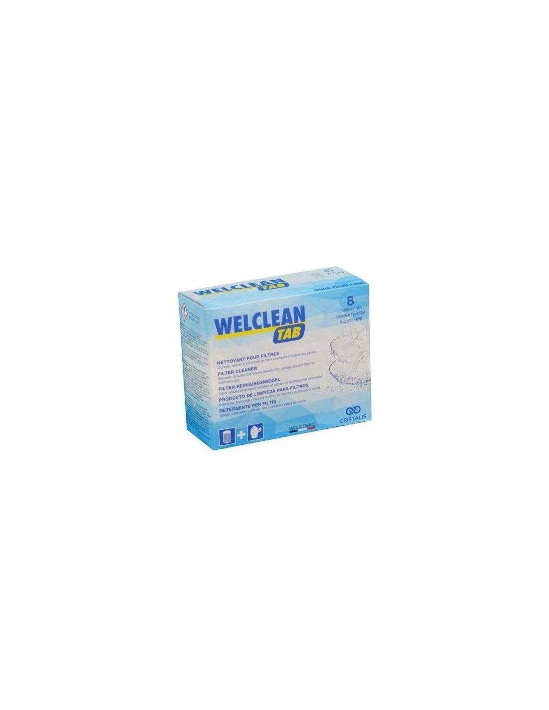 Welclean Tab - Nettoyant Pour Filtre 1 Welclean Tab - Nettoyant Pour Filtre